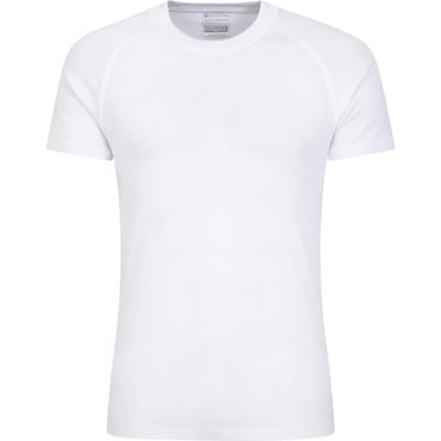 Mountain Warehouse Heren Talus Ronde Hals Thermo Top met Korte Mouwen (Wit)