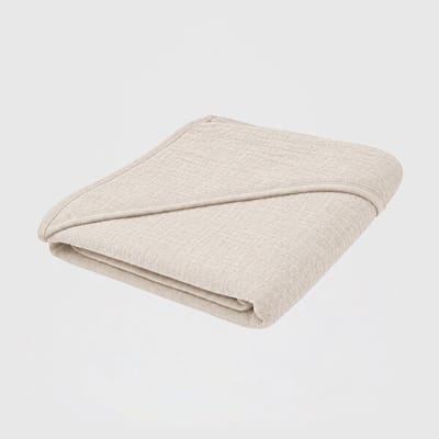 New Baby mousseline badcape 90x90 cm - Badhanddoek met capuchon