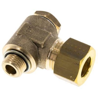 12mm & G1/4'' Messing Swivel Joint Knelfitting Buitendraad 75bar Zinc plated steel/NBR DIN EN 1254-2