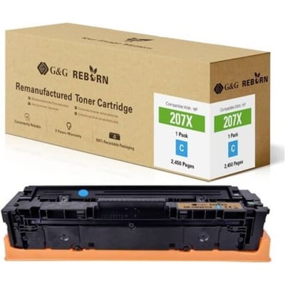 G&G Toner vervangt HP 207X Compatibel Cyaan 2450 bladzijden Reborn remanufactured 21286
