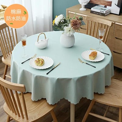 Proud Rose Waterdichte Ronde Tafelkleed PVC Oliebestendige Tafelhoes Europees Huishoudelijke Ronde Plastic Eettafelkleed Tafelhoes 110cm round