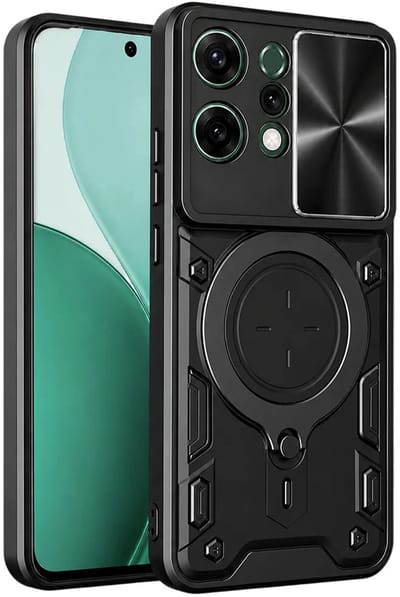Hoesje geschikt voor Oppo Reno14 - Techsuit CamGuard Pro Back Cover - Zwart