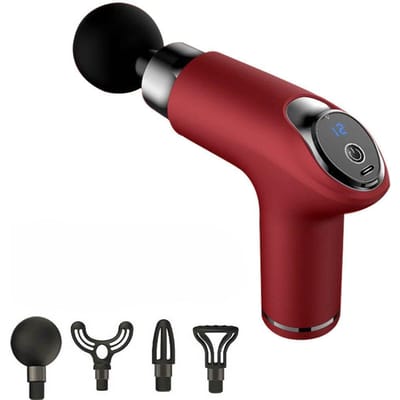Nieuwe Draagbare 12 Speed ​​Elektrische Mini Massage Gun LCD Hoge Frequentie Fascia Gun Deep Tissue Massager Spier Ontspannende Lichaamsmassage Afslanken