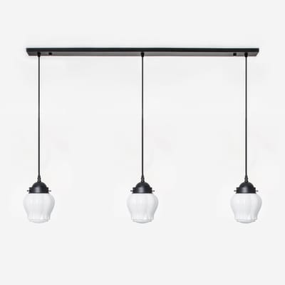 3 x Eden lampen aan plafondbalk Moonlight - Art Deco Trade