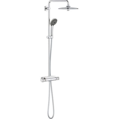 GROHE Vitalio Joy 260 Regendouche - Ø 26 cm - Waterbesparend - Inclusief thermostaatkraan en planchet - Met CoolTouch technologie - Chroom