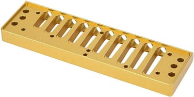 Harmonica Kam - Mondharmonica Deel - Muziek Maken - Afgeronde Randen - 10x10x10 millimeter - Goud