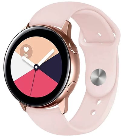Stravo 20mm Quick Release Siliconen Horlogebandje – Klassiek Sport Bandje – Geschikt voor Samsung Galaxy Watch 7 / 6 / 5 / 4, Garmin Vivoactive 6 / 5 / 3 en Garmin Forerunner 70 / 170 / 55 / 165 / 245 – Roze