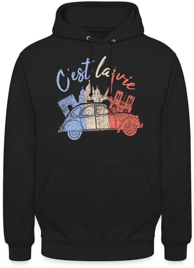 Citroën 2CV C'est La Vie Slogan Hoodie Unisex
