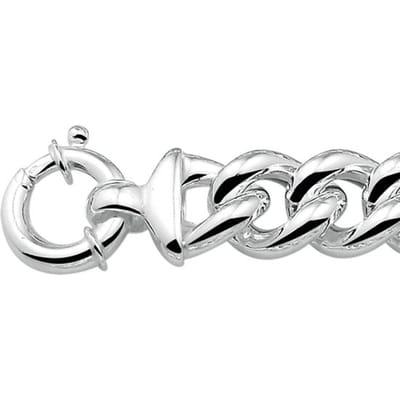 The Jewelry Collection Ketting Gourmet 16 mm 45 cm - Zilver