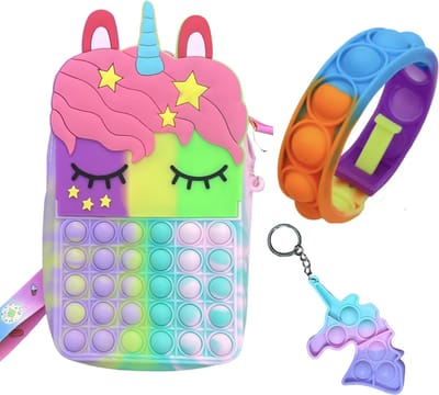 Het Betere Merk - Fidget Toys - fidget speelgoed - fidget - Unicorn speelgoed - Unicorn tas 22 x 11,5 x 4 cm- eenhoorn speelgoed-schoudertas