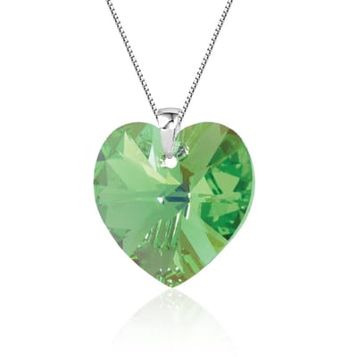 Montebello Ketting Posidonia HZ65 - Swarovski Hart - 925 Zilver Gerhod. - Ø18mm - 45cm