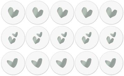 9x Sticker Hartje Mint