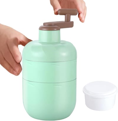 IJs Crusher - IJs Molen - Cocktails Maken - Handmatig Mechanisme - 25.5x12.5cm - Cyaan Blauw