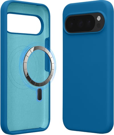 kwmobile telefoonhoesje geschikt voor Google Pixel 10 / Pixel 10 Pro - Hoesje met magneet compatibel met MagSafe - Smartphone case in rifblauw