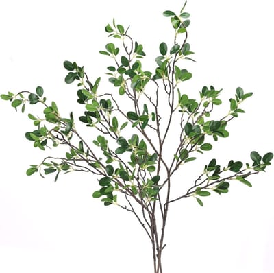 Groene kunstmatige takken - Set van 3 - 110 cm lange faux takken voor binnen en buiten decoratie