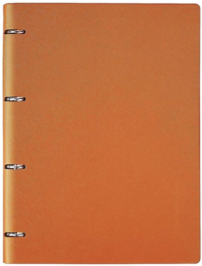 Dailygoody - Notitieboek - Ringmap - Organiser - A4 formaat - Hervulbaar - PU-lederen kaft - Geschikt voor school en werk - Blauw, bruin, zwart, oranj...