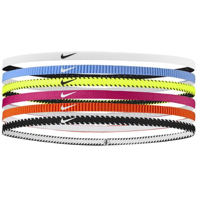 Nike Klassieke Flexibele Slanke Haarband (Set van 6) (Veelkleurig)