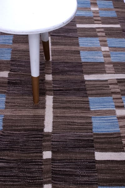 Bruin Tapijt Laagpolig Handgeweven Wollen Vloerkleed - Koho Afghan Modern Kelim 177x121 - 177x121cm- Modern - Woonkamer - Salon - Slaapkamer - Eetkamer