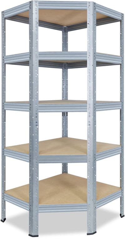Shelfplaza PRO hoekstelling - 180x80x50 cm - verzinkt - 5 planken