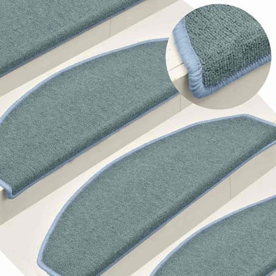 vidaXL - Trapmatten - 15 - st - 65x24x4 - cm - Zeeblauw - Halfrond - Groot