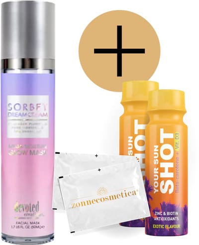 Devoted Creations - Sorbet Dream Cream + 2 Your Sun Shots + 2 Verfrissingsdoekjes