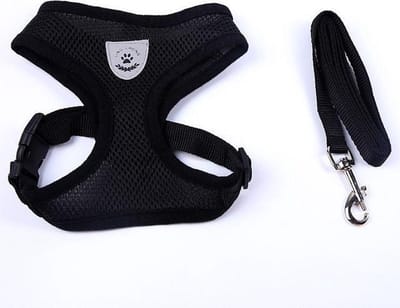 Hondentuig Zwart - Puppy 1 tot 2kg - Verstelbaar Hondenharnas - Maat S
