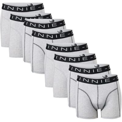 Vinnie-G Boxershorts - 8 stuks - Grey Melange - Maat S - Heren Onderbroeken - Geen irritante Labels - Katoen heren ondergoed