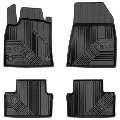 Frogum No.77 Luxe Rubberen Automatten Set - Geschikt voor RENAULT CLIO V (2019-heden) - 4-delig - Perfecte Pasvorm - Geurloos TPE - 4 cm Hoge Rand - Zwart