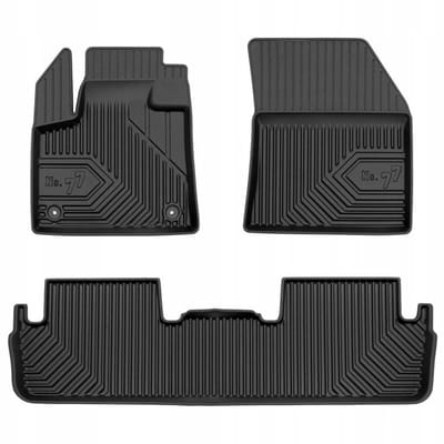 Frogum - No.77 - Automatten 3D - Geschikt voor CITROËN DS7 Crossback vanaf 2017 - 3-delig - TPE Rubber - Zwart