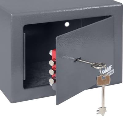 Zyrex® Kluis Brandwerend Voor Geld - Kluis Brandwerend - Kluis - Grijs - ‎17cm x 23cm x 17cm