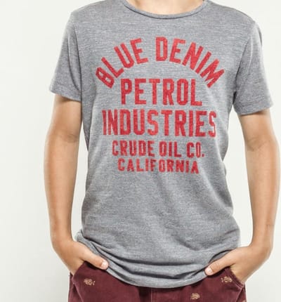Petrol Industries Jongens shirt jongen blauw rood - Maat 140