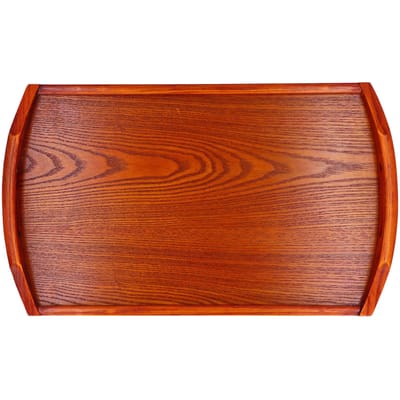 Rechthoekig Houten Dienblad met Handvat Voedsel Serveerblad Opbergdienblad voor Diner Restaurant red