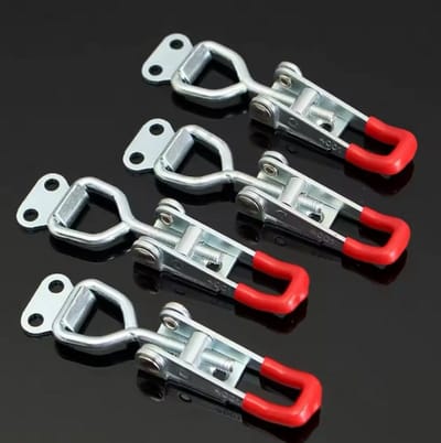 TLVX 4 stuks Sterke Stelbare Spansluiting 25x96mm – Klemsluiting – Tuimelklem – Kistsluiting – Gesp Sluiting – Meubelslot – Tuimelvergrendeling – Veilig en snel afsluiten van Kisten, Lades en Deuren