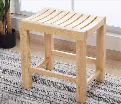 Houten Douchestoel - Badkamer Krukje - Veilig Douchen - Waterproof Hout - 250 kg Draagkracht - Natuurlijk Hout