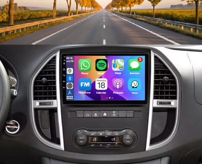 Autoradio 4/64 met Carplay en Android auto | Geschikt voor Mercedes V klasse Vito W447 2013-2021 | Radio scherm met Navigatie | 2013 2014 2015 2016 2017 2018 2019 2020 2021 | W 447
