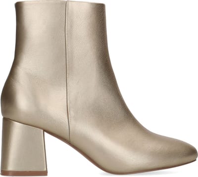 Sacha - Dames - Gouden enkellaarsjes met blokhak - Maat 36