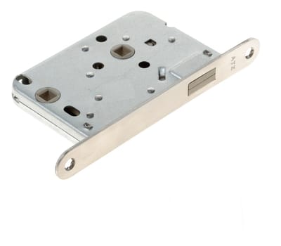 WC-SLOT, 8X63, MET MAGNETISCH SCHOOT, RVS VOORPLAAT, DOORNMAAT 50MM, EXCLUSIEF SLUITKOM/SLUITPLAAT