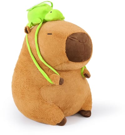 shownicer Knuffeldier, capibara, groot knuffeldier, Kawaii Capybara, pluche kussen, XXL, speelgoed, cadeau voor volwassenen en kinderen, 90 cm