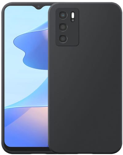 Geschikt voor Oppo A16 / A16s / A54s Telefoonhoesje Zwart Flexibel Siliconen TPU hoesje - Flexible Back Cover Case Siliconen TPU - Zwart - Smartphonica geschikt voor Oppo A16;Oppo A16s;Oppo A54s