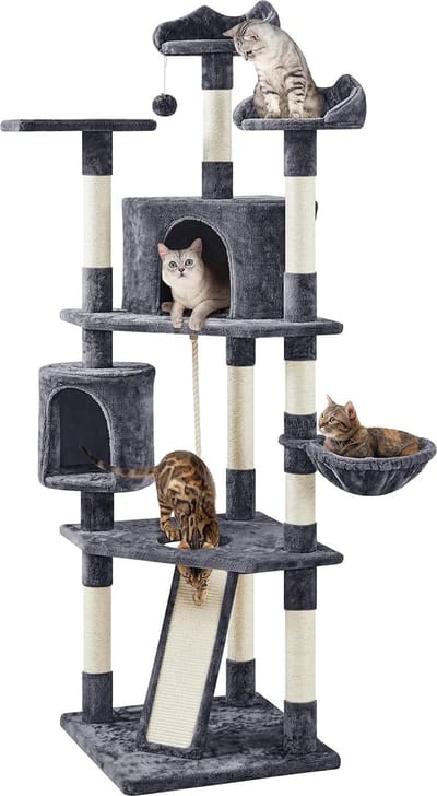 Lexium Krabpaal voor zware katten - Krabpaal voor grote katten - Stevige krabpaal - Geschikt voor grote en zware katten