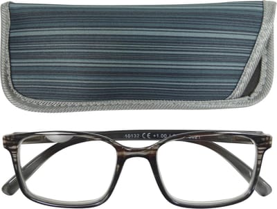 Lilly&June Leesbril Grijs Gestreept +2 - Met Bijpassend Etui