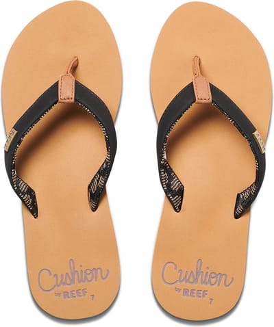 Reef Cushion Sands Dames Slippers - Zwart/Bruin - Maat 36
