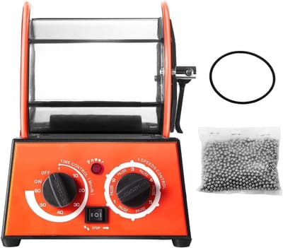 Roterende Polijstmachine - Sieraden Drum - Oppervlakte Polijsten - Verbeterde Tandwieloverbrenging - 3kg Capaciteit - Zwart