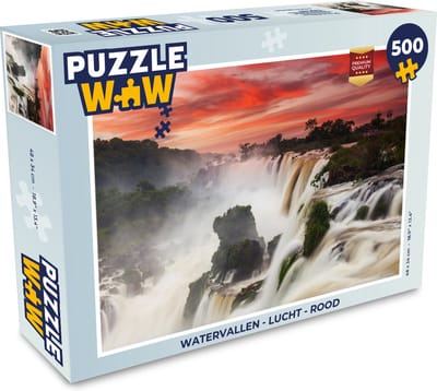 Puzzel Watervallen - Lucht - Rood - Legpuzzel - Puzzel 500 stukjes