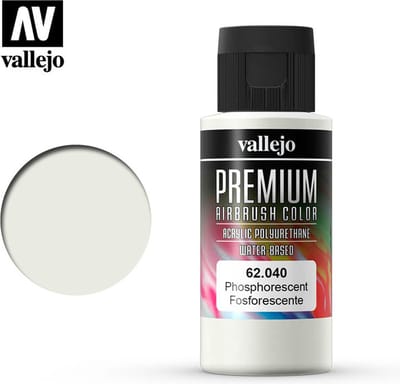 Vallejo Hobbyverf - 62040 Premium Airbrush Color - Phosphorescent - Fluorescent - 60ml Verf flesje - 1x 60 ml