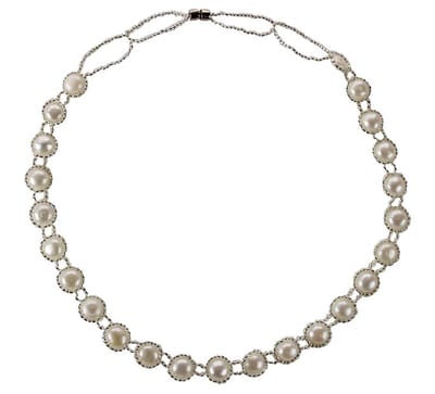 Zoetwater parel ketting Pearl O - echte parels - wit - zilver - magneetslot - sieraden zakje - parelketting dames - witte parelketting