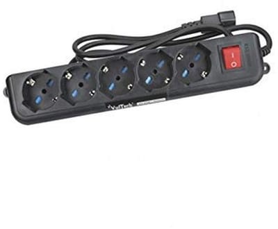 Meervoudige contactdoos voor UPS met 5 stopcontacten en aan/uit-schakelaar