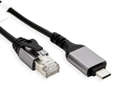 Value 12.99.1166 USB-C naar RJ45 adapterkabel USB 3.2 Gen2 USB-C stekker, RJ45 1.5 m Zwart