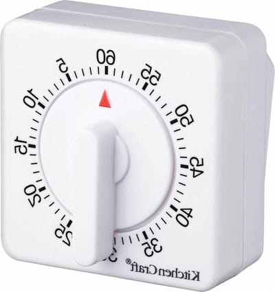 Blue Mechanische Keukenwekker van 1 uur - Keuken Timer - Wit Kookwekker analoog