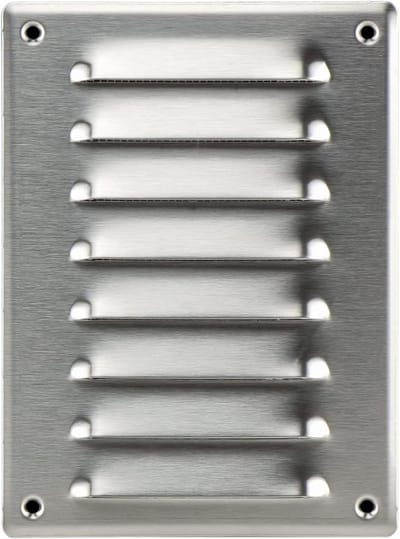 Ventilatierooster - Afvoer rooster - Lucht circulatie - Insectenwering - 140 x 190 mm - Roestvrij staal